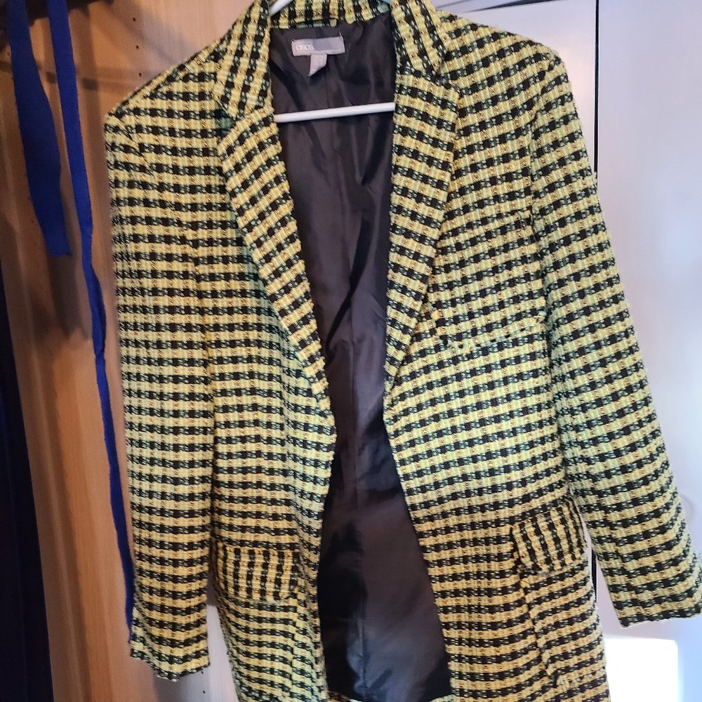 ASOS Yellow Tweed Blazer